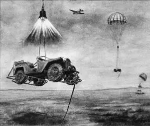 Рисунок поясняющий работу системы П36 при десантировании автомобиля ГАЗ76Б - фото 36