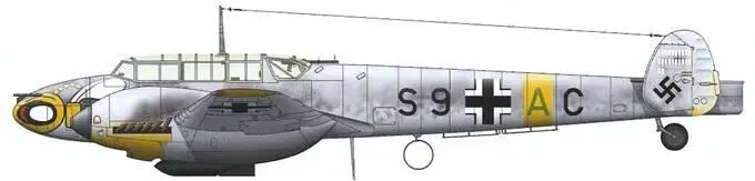 Bf110D3 командира IIZG1 гауптмана Рольфа Калдрака на счету котого была 21 - фото 57
