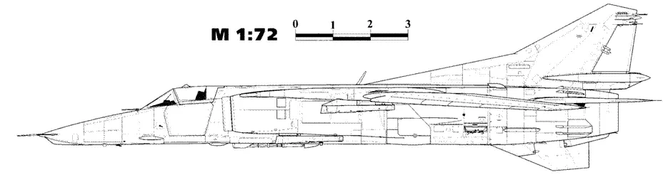 МиГ27М 3229Л Подвески на МиГ27К борт 06 На пилоне под крылом блок - фото 142