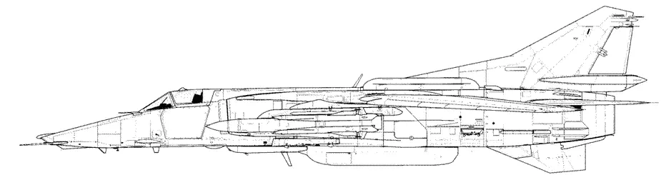 МиГ27К 32 26 МАКС92 с контейнером Вьюга и ракетой Х31П МиГ27К 32 - фото 147