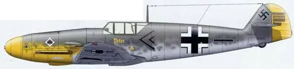 Bf109F2 сер 6674 кавалера Рыцарского Креста командира IIJG53 гауптмана - фото 42