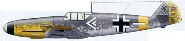 Bf109F2 командира IIJG3 гауптмана Лотара Келлера который разбился 26 июля - фото 47
