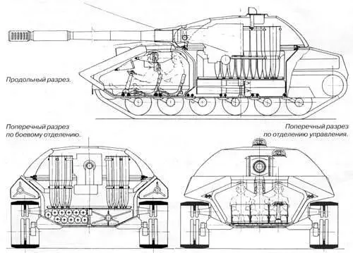 Схема компоновки танка с размещением экипажа в корпусе В начале 1960х гг - фото 118