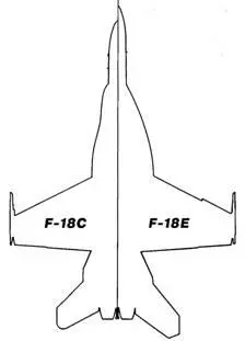 Сравнение силуэтов F 18С и F18E В крыле стало возможным разместить - фото 78