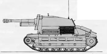 Самоходная установка 105 cm leFH 16 Sf auf Geshutzwagen FCMf на шасси - фото 160