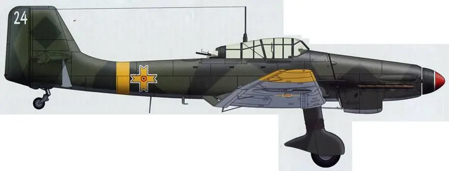 Ju87D3 из состава 3й авиагруппы пикировщиков румынских ВВС тяжело - фото 58