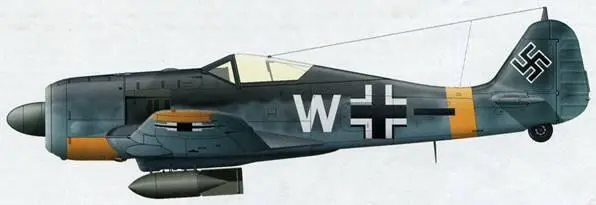 FW190A5 белая W лейтенанта Вилли Аустера из состава 5SchlGl сбитый в - фото 98