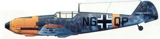 Bf109E3 из состава 1JG77 Норвегия аэродром Луостари осень 1941 г - фото 54