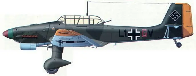 Ju87B2 из состава llStLGl Финляндия аэродром Рованиеми лето 1941 г - фото 55