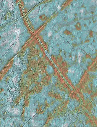 Рис 48 Трещины ледяного панциря Европы Рис 49 Ударный кратер на Европе - фото 86