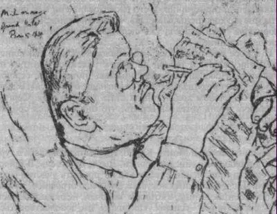 Дягилев работает над рукописью Рисунок М Ф Ларионова 1929 г Но вот что - фото 9