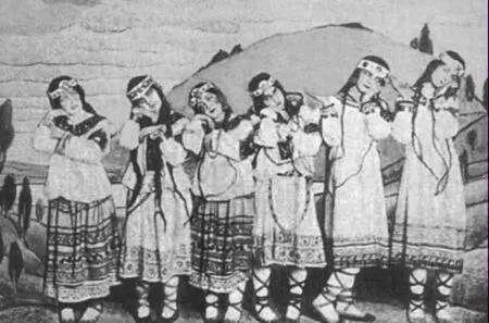Сцена из балета И Стравинского Весна священная 1913 г Сергей Дягилев и - фото 59