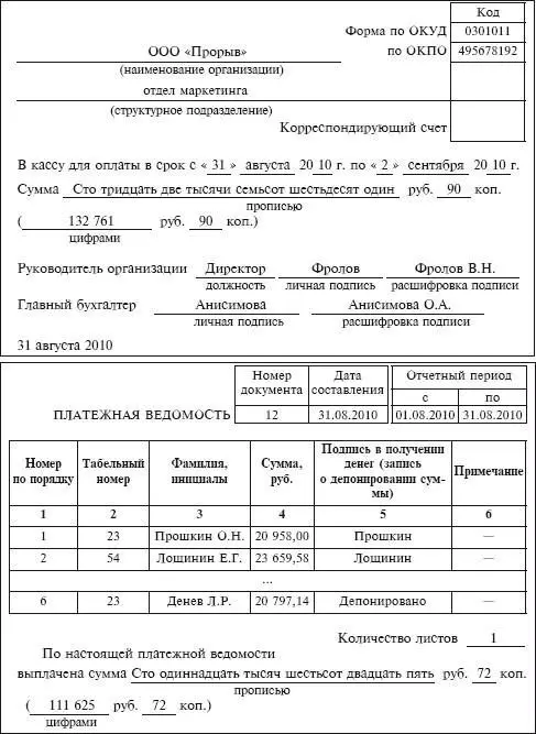 76 Журнал регистрации платежных ведомостей Для учета и регистрации платежных - фото 192