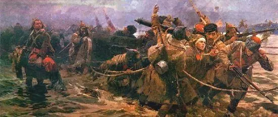 Переход через Сиваш С картины М Самсонова ШТУРМ ПЕРЕКОПА И ЧОНГАРА За - фото 157