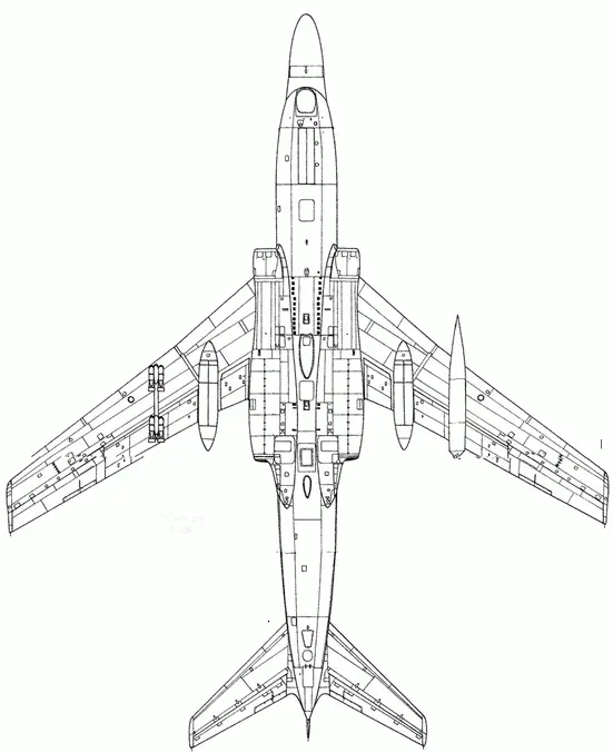 Ту104Ш2 Вид снизу Ту104Ш2 Вид сверху Ту104Ш2 Вид слева - фото 139