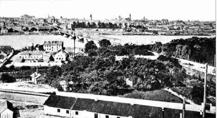 Варшава 1915 г Вид на Александровский мост через Вислу и на Прагу Военные - фото 1