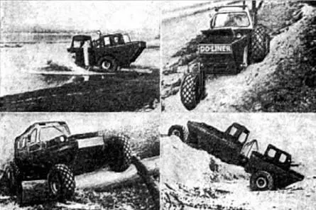 Двухзвенный 4x4 автомобиль GoDevil преодолевает различные препятствия - фото 41