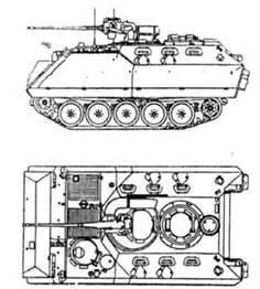 Схема БМП ХМ765 Опытная БМП ХМ701 на базе все того же М113 - фото 136