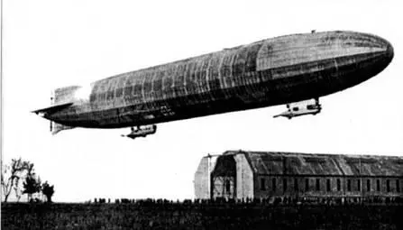 Германскнй армейский дирижабль LZ8 1 уходит на боевое задание Орудийный - фото 3
