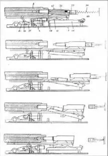 Схема работы системы питания пулемета M1895 Кольт 1 дно короба 5 - фото 43
