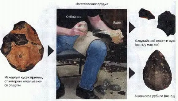 Олдувайская технология основана на производстве острых отщепов случайной формы - фото 10