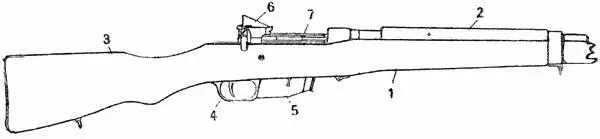 Рис 1 Общий вид винтовки 1 ствол 2 ствольная накладка 3 приклад 4 - фото 1