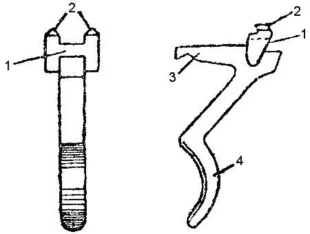 Рис 4а 1 головка 2 затворная задержка 3 хобот 4 хвост Рис 4б 1 - фото 4