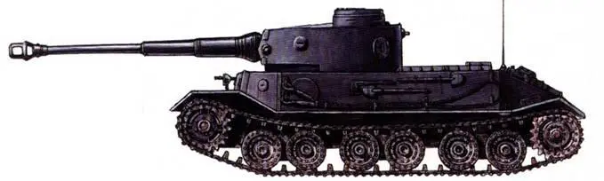 Опытный танк Тигр конструкции Фердинанда Порше Тяжелый танк Pz Kpfw VI - фото 109