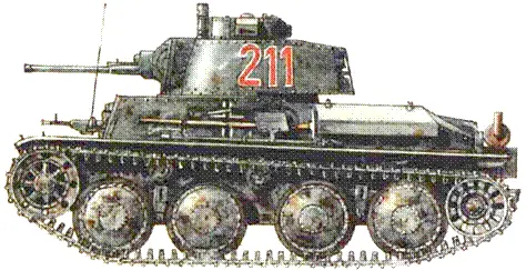 Легкий танк Pzkpfw 38t 7я танковая дивизия Франция Лето 1940 г Легкий - фото 129