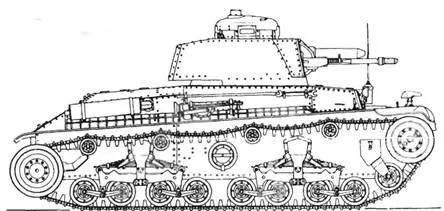 Легкий танк PzKpfw 35f вид с правой стороны R2 румынской постройки - фото 97