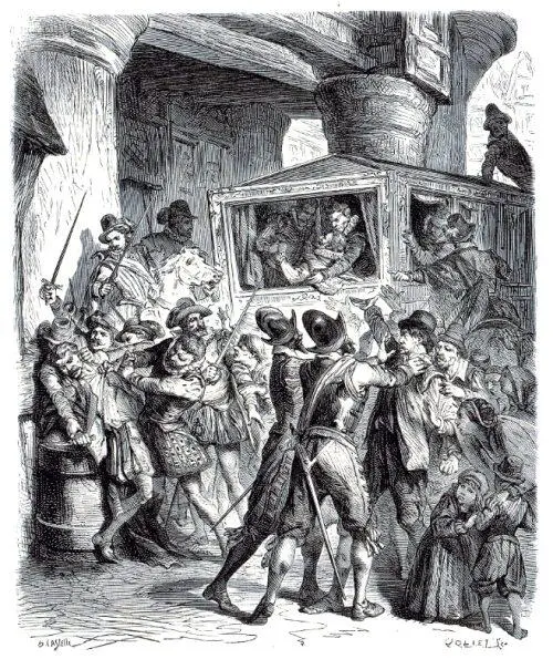 Покушение на Генриха IV Франсуа Равальяк нападает на короля Генриха IV Мария - фото 65