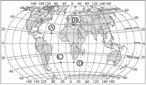 1 А 2 В 3 С 4D 2 Какие географические координаты имеет обозначенная на - фото 16