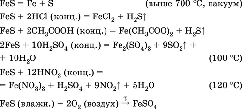 Получение Fe S FeS 600 C Fe 2O 3 H 2 2H 2S 9 FeS 3H 2O 7001000 - фото 131