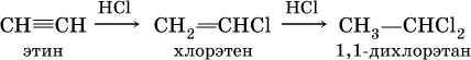 присоединение НCl к хлорэтену происходит по правилу Марковникова хлорэтен - фото 248
