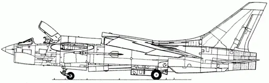Левый борт серийного Крукейдера F8U1E в стояночной конфигурации Позже эта - фото 95