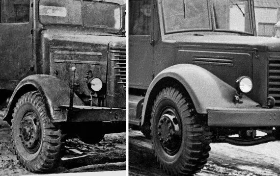 Появившийся в конце 1940х дизельный большегрузный ЯАЗ справа кроме внешней - фото 152