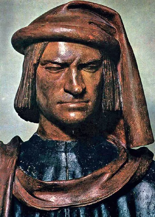 Лоренцо де Медичи по прозвищу Великолепный бюст работы Андреа дель Веррокио - фото 4