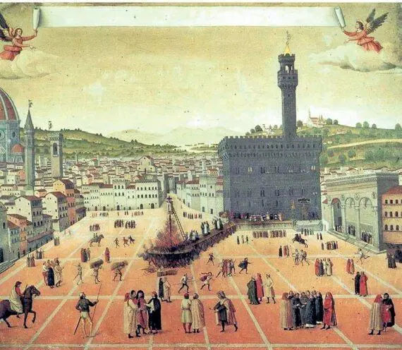 Казнь Савонаролы на площади Синьории Николо Макиавелли Давид работы - фото 22