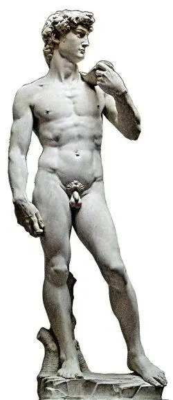 Давид работы Микеланджело Микеланджело у себя в студии художник Эжен - фото 24