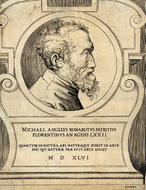 Портрет Микеланджело работы Джулио Бонасоне Моисей работы Микеланджело Папа - фото 37
