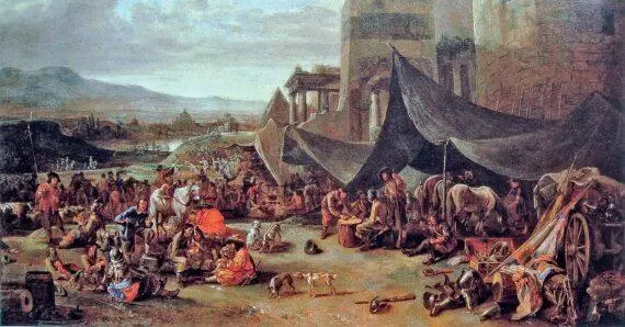 Разорение Рима солдатаминаемниками в 1527 году художник Йоханнес Линдельбах - фото 41