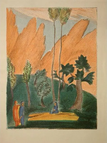 ПВ Кузнецов Красные скалы Лист 8 из альбома Горная Бухара 1923 г - фото 8