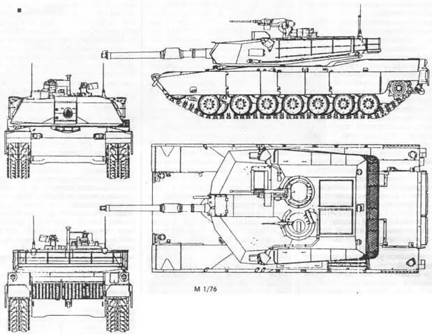 Танк М1А1 Танк M1 Схема бронирования танка М1А2 Зоны А и В имеют - фото 26