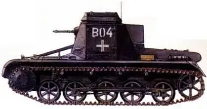Немецкий командирский танк Pz Bef Wg I Легкий танк Виккерс6Т польского - фото 54