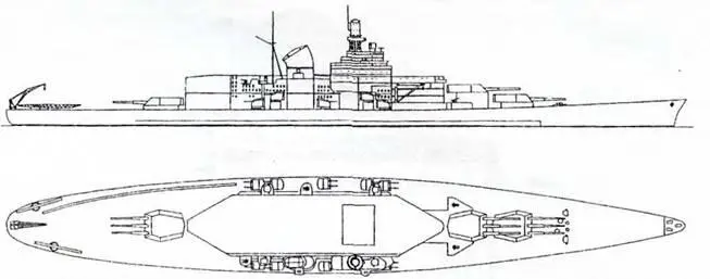 ЛКАВН проект 10581 вариант С США 1938 год АВН проект 71 СССР 1939 - фото 4