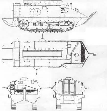 Тяжелый танк Шнейдер СА 1 обр 1916 г Франция Колесногусеничный - фото 13