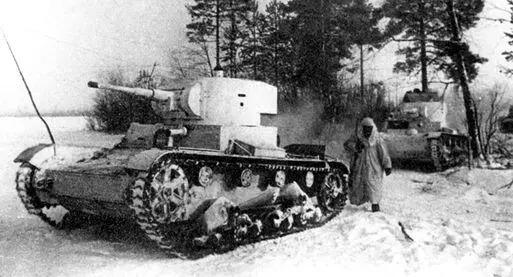 Танки Т26 выдвигаются на рубеж атаки Карельский перешеек февраль 1940 года - фото 170