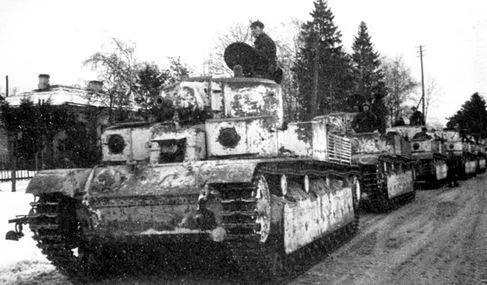 Танки 20й танковой бригады перед маршем к линии фронта Февраль 1940 года - фото 178