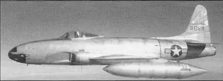 Американский истребитель F80C Шутинг стар Боевые повреждения полученные - фото 61