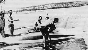 Экраноплан ХАИ26 в ходе испытаний на Оскольском водохранилище 1969 г - фото 64